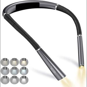침대에서 독서를위한 목 독서 등 책 조명 구부릴 수있는 오래 지속되는 휴대용 USB 충전식 참신 유연한 책 조명