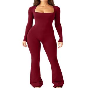 패션 슬림 점프 슈트 여성 섹시한 패키지 엉덩이 Bodycon 스퀘어 칼라 로우 컷 트렌디 숙녀 점프 슈트 streetwear Y2k 스타일 의류