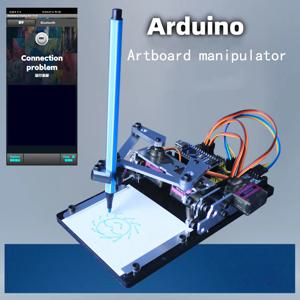 Arduino 로봇 DIY 키트 프로그래밍 가능 로봇 스타터 키트 용 MG90 APP 드로잉 스케치 보드 조작기가있는 XY 플로터 로봇 암