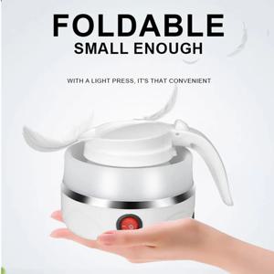 0.6L 미니 접이식 주전자 휴대용 온수기 600W 실리콘 압축 전기 주전자 홈 주전자 여행하기 쉬운