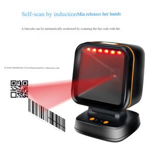 2D 전방향 바코드 스캐너 QR 코드 슈퍼마켓 자동 감지 데이터 매트릭스 PDF417 바코드 스캐너용 데스크탑 바코드 리더