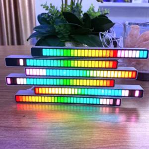 RGB LED 스트립 라이트 음악 사운드 제어 픽업 리듬 앰비언트 램프, 분위기 야간 조명, 바 자동차 룸 TV 게임 장식