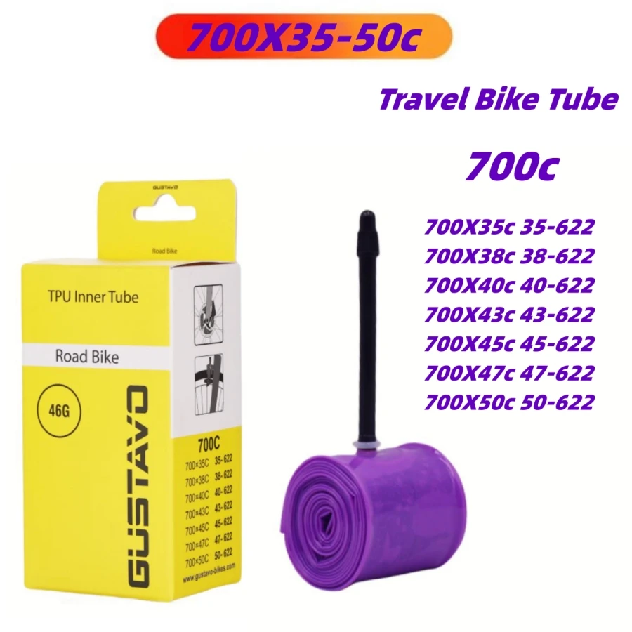 초경량 자전거 TPU 내부 튜브 700C 700X35 38 40 43 45 47 50c 도로 자전거 TPU 소재 타이어 45mm 65mm 길이 프랑스어 밸브