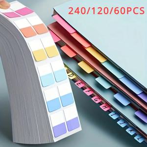 240/120/60PCS 여러 가지 빛깔의 끈적 끈적한 쓰기 가능 재배치 가능한 색인 탭 페이지 용 플래그 책 마커 읽기 학교 사무용품