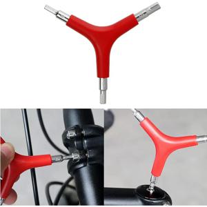 산악 자전거 육각 3 웨이 렌치 스패너 4mm 5mm 6mm 사이클링 휴대용 자전거 자전거 수리 도구