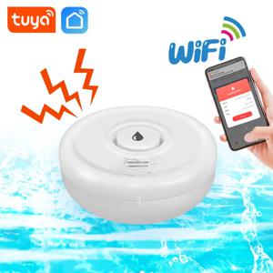 Tuya WiFi 누수 센서 스마트 홈 사운드 알람 물 오버플로 레벨 감지기 홍수 누출 감지 APP 원격 제어