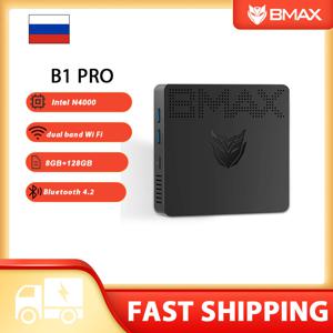 BMAX 마이크로 데스크탑 컴퓨터, 듀얼 밴드 와이파이 미니 PC, B1PRO 윈도우 11 프로, 8GB RAM, 128GB ROM, N4000