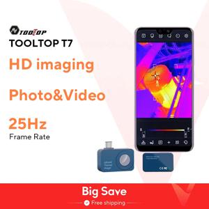 TOOLTOP 안드로이드 C타입 열화상 카메라, 모바일 열화상 카메라, 태양광 패널 전원 장치 오류 감지, T7 256*192, 25Hz