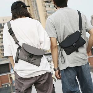 남성 나일론 가슴 팩 핸드폰 파우치 야외 스포츠 크로스 바디 백 캐주얼 러닝 사이클링 슬링 백