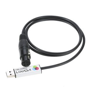 Lixada USB to DMX 인터페이스 어댑터, LED DMX512 컴퓨터 PC 무대 조명 컨트롤러 조광기