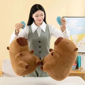 4pcs 스트레치 콧물 카피바라 플러시 장난감, 귀여운 카피발라 인형 큰 거품 콧물 Ragdoll, 어린이를위한 부드러운 Squishy 생일 선물