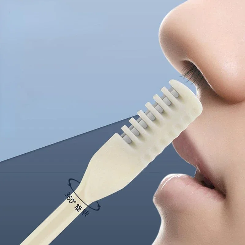 휴대용 코 헤어 트리머, 360 도 코 헤어 트리머, 더블 헤드 회전 세척 가능, 안전한 포뮬러 제모, 1 개