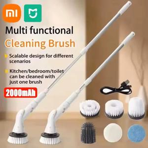 Xiaomi MIJIA 6 in 1 강력한 전기 청소 브러시 ​​무선 스핀 스크러버 브러시 욕실 주방용 딥 클리닝 헤드