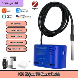 Zigbee 스마트 온도 스위치 16A 2000W 온도 센서 온도 조절기 데이터 모니터링 Alexa,Tuya와 호환 가능
