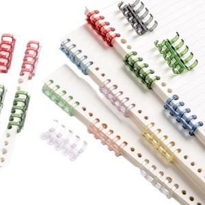 20Pcs 바인딩 Spines 스냅 분할 바인더 링 학습 카드 A4 A5 A6 노트북 루스 리프 편지지 사무용품 플라스틱