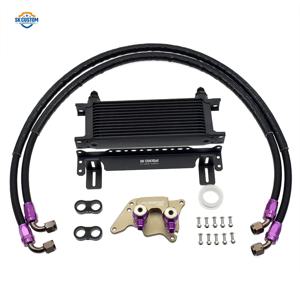 BMW 미니 쿠퍼 R56 N14 N18 1.6T 엔진 오일 쿨러 라디에이터 키트 용 맞춤형 13 행 알루미늄 AN8 오일 쿨러 키트