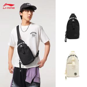 LI-NING BADFIVE 남여 농구 가슴 가방 AT PROOF 스마트 스포츠 크로스 바디 백 16.5*7*27.5CM ABDV091