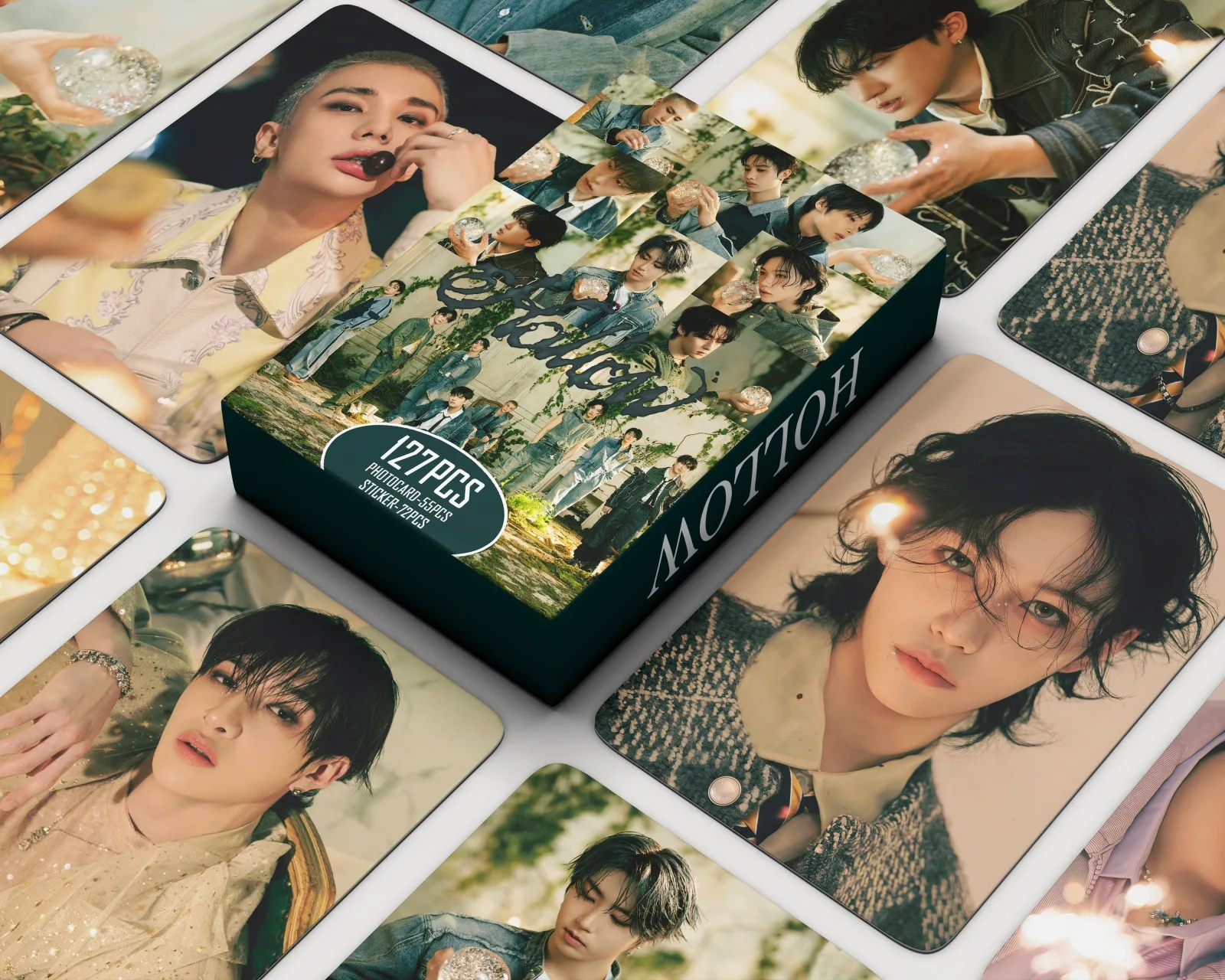 55+72개/대 Kpop New Ablum HOLLOW 카드 스티커 펠릭스 현진 BangChan 사진 인쇄 사진 Photocard 팬 컬렉션 선물