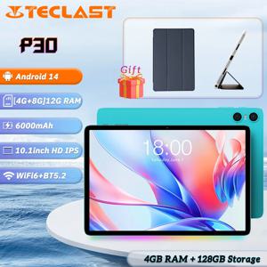 Teclast P30 안드로이드 14 태블릿, 10.1인치, 최대 12GB 램, 128GB 저장용량, 1280x800 IPS, Unisoc T606, 8코어, 6000mAh