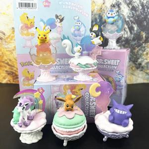 포켓몬 미니어처 장면 장식품 컵 피규어 블라인드 박스 장난감 Ponyta Gengar Pachirisu Emolga 인형 모델 장난감 어린이 선물