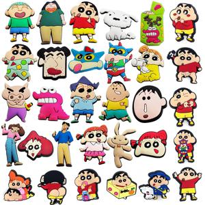 10/21/31Pcs 크레용 Shin-chan 운동화 버클 액세서리 샌들 버클 장식 파티 크리스마스 선물을위한 만화 버클