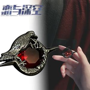 사랑과 Deepspace Sylus 브로치 코스프레 검은 까마귀 배지 펜던트 합금 코사지 핀 쥬얼리 의류 배낭 액세서리