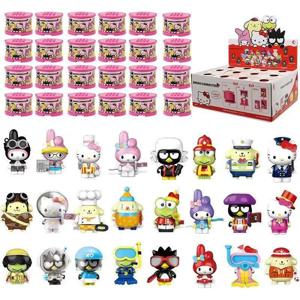 Sanrio 헬로 키티 트위스트 에그 만화 멜로디 쿠로미 인형 수제 장식품 어린이 조립 장난감 생일 선물