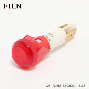 FILN 플라스틱 신호 램프 표시등, 빨간색 노란색 파란색 녹색 흰색 LED 램프, 220V, 10mm, 12V, 24V, 110V