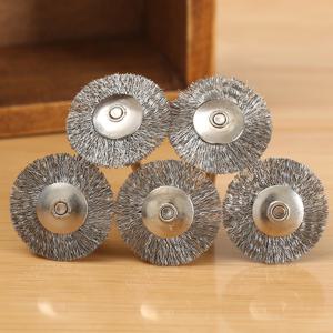 5Pcs 스테인레스 스틸 25mm 와이어 휠 브러쉬 미니 드릴 그라인더에 대 한 설정 로타리 도구 연마 Dremel 브러시 Dremel 액세서리