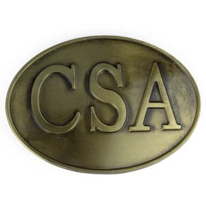 청동 글자 CSA 벨트 버클 캐주얼 청바지 액세서리