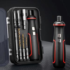 전기 스크루 드라이버 세트 휴대용 무선 전원 스크류 드라이버 미니 전기 드릴 홈 수리 전동 공구 USB 충전식