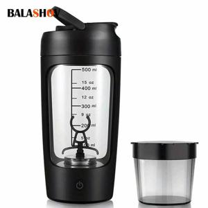 500ML 전기 단백질 파우더 믹싱 컵 자동 셰이커 병 믹서 쉐이크 병 우유 커피 블렌더 주전자 체육관 야외