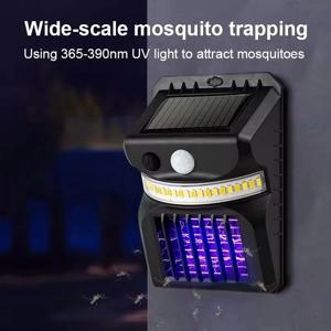 LED 모기퇴치 IP65 태양광 램프, 적외선 센서 및 구충제 포함, 정원용 방수 황혼-새벽 조명, 장식, 자동