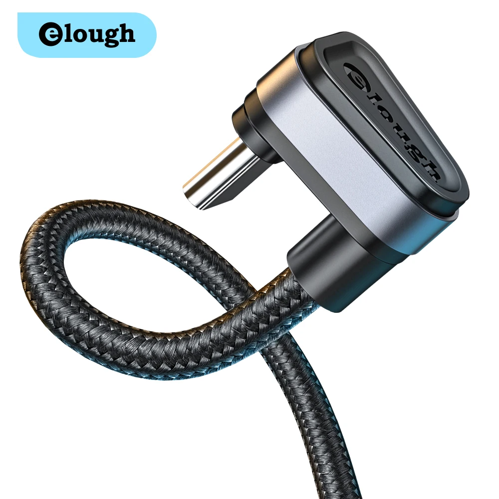Elough USB 유형 C 케이블 삼성 Xiaomi mi Redmi USB C 케이블 2.4A 고속 전화 충전 데이터 코드 유형 C 180 학위 USB C 케이블