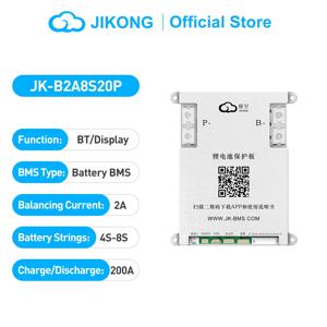 JKBMS 스마트 BMS B2A8S20P 4S 5S 6S 7S 8S 12V 24V 배터리, 2A Actice Blance RS485 열 캔 LifePO4 LTO 리튬 이온 배터리 BMS