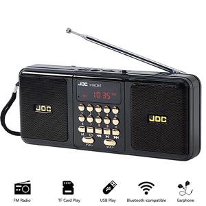 휴대용 스테레오 FM 라디오 무선 스피커, USB TF 카드 플레이어, 충전식 블루투스 호환 스피커, FM 스테레오 리시버 포함