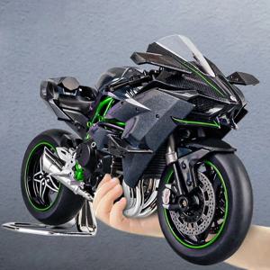 1:9 가와사키 H2R 닌자 V4S S1000RR 합금 다이 캐스팅 오토바이 모델 장난감 차량 운반 조명 오프로드 오토사이클 장난감 자동차