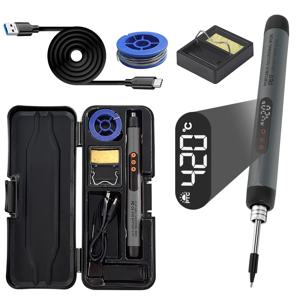 C200 USB 휴대용 전기 납땜 인두 키트 옵션 LED 디지털 디스플레이 3개의 조절 가능한 온도 300-420 ℃   용접 도구