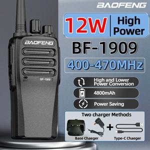 BaoFeng BF 1909 12W 고출력 워키 토키 장거리 양방향 라디오 유형 C 충전 송신기 업그레이드 BF 888S UV 5R UV 82