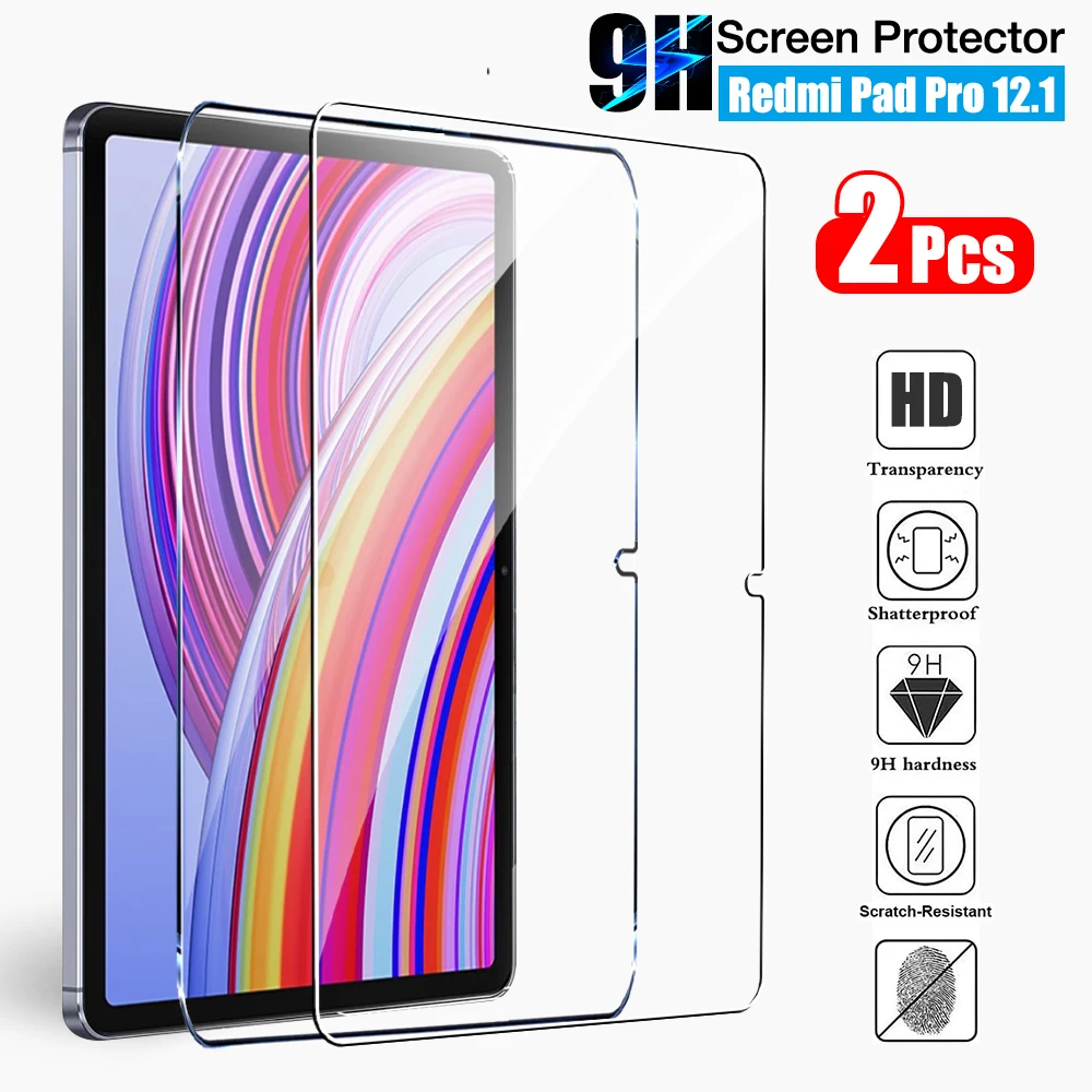 Xiaomi Redmi Pad Pro 용 2PCS 강화 유리 redmi pad pro 2024 9H 필름 용 12.1 인치 화면 보호기
