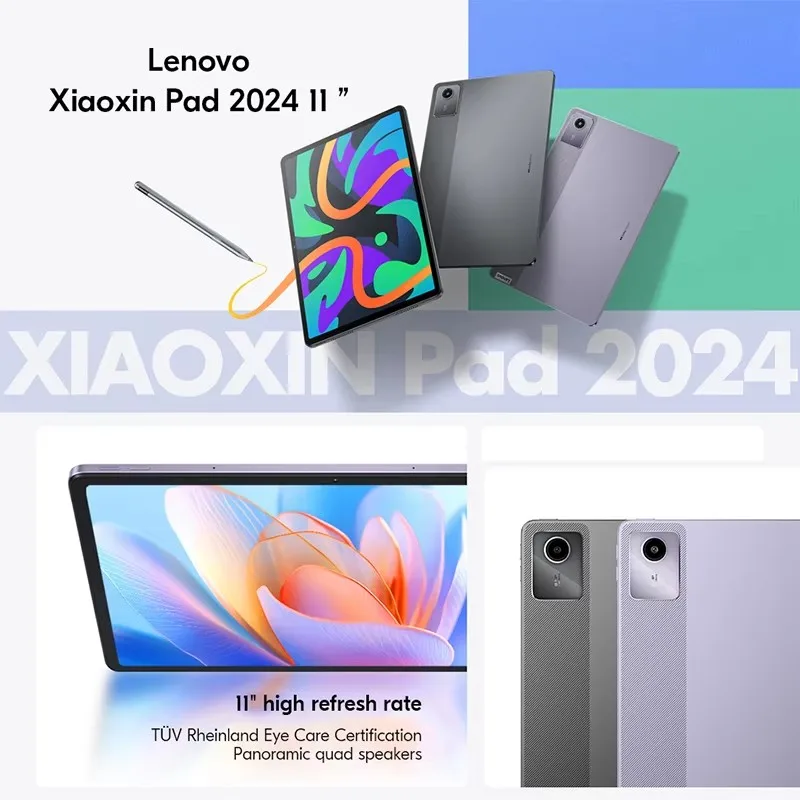 글로벌 펌웨어 레노버 샤오신 패드 2024 태블릿 6GB 8GB 128GB 256GB 11인치 디스플레이 퀄컴 스냅드래곤 685 WIFI 7040mAh 안드로이드 탭