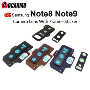 삼성 갤럭시 노트 8 9 Note8 Note9 후면 카메라 유리 렌즈(뒷면 커버 프레임 홀더 및 스티커 교체 부품 포함)