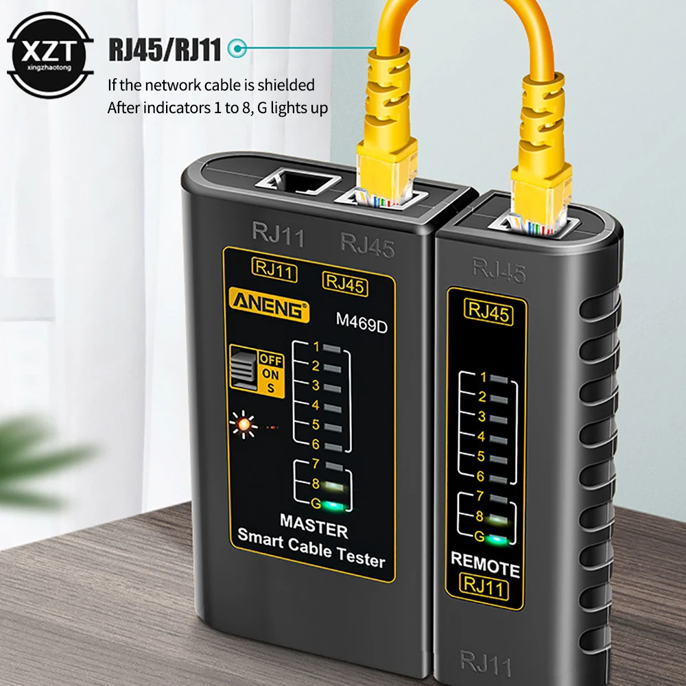 고품질 M469D RJ45 케이블 lan 테스터 네트워크 케이블 테스터 RJ45 RJ11 RJ12 CAT5 UTP LAN 케이블 테스터 네트워킹 수리 도구