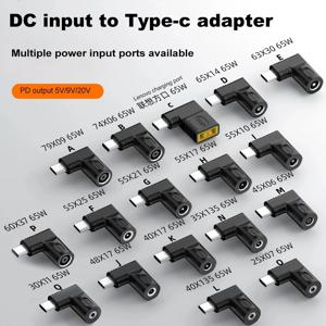 레노버 HP 아수스 어댑터용 DC 암-C 수 PD 전원 잭 커넥터, 고속 충전 어댑터 플러그, USB C 노트북 액세서리