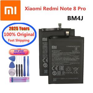 2025 년 4500mAh BM4J Xiaomi Redmi Note 8 Pro 8Pro Note8 Pro 용 100% 기존 배터리 고품질 전화 배터리 Bateria