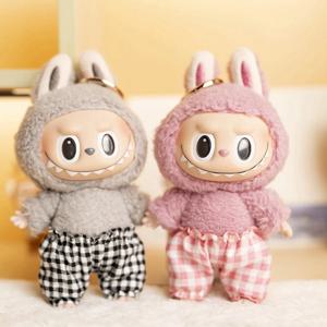 귀여운 미니 봉제 인형의 옷 블루머 17cm Labubu 아이돌 인형 바지 미니 반바지 의류 DIY 아이 선물 인형 액세서리