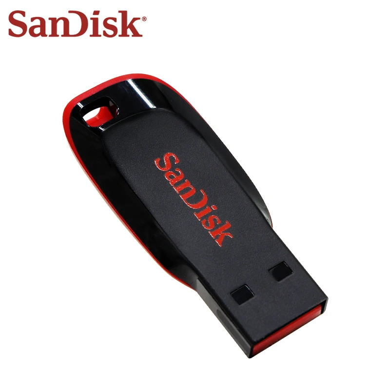 SanDisk Cruzer Blade USB 2.0 CZ50 USB 플래시 드라이브 128GB 64GB 32GB 16GB 기존 Pendrive 기본 저장 메모리 스틱 U 디스크