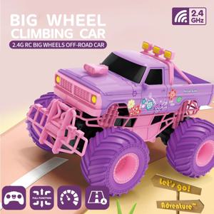 JJRC 바비 RC 자동차 핑크 픽업 트럭 전기 등반 드롭 방지 스턴트 원격 제어 장난감 어린이 파티 선물 장식품