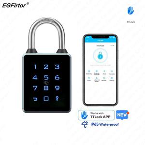 TTLock 암호 블루투스 자물쇠 터치 스크린 RFID IC 카드 키 홈 보안 방수 캐비닛 전자 가방 수하물 자물쇠