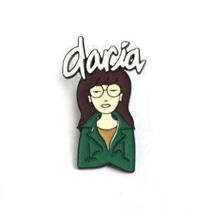 90's 클래식 학교 만화 그림 핀 여성 영웅 Daria 캐릭터 에나멜 배지 코스프레 브로치 쥬얼리 코스프레 옷깃 핀 소품 A